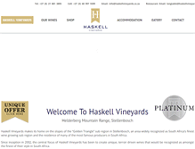 Tablet Screenshot of haskellvineyards.com